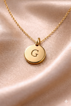 Heart Initial Necklace – 18K Gold Plated