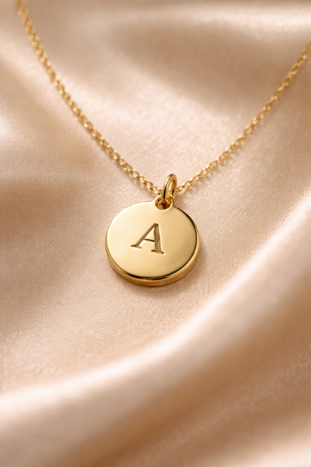 Heart Initial Necklace – 18K Gold Plated