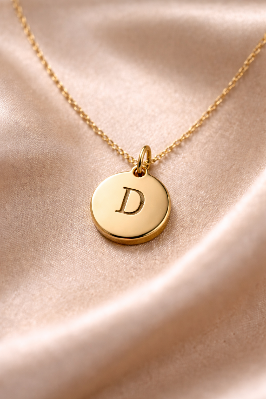 Heart Initial Necklace – 18K Gold Plated