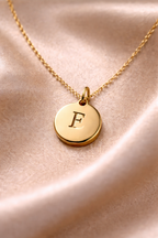 Heart Initial Necklace – 18K Gold Plated