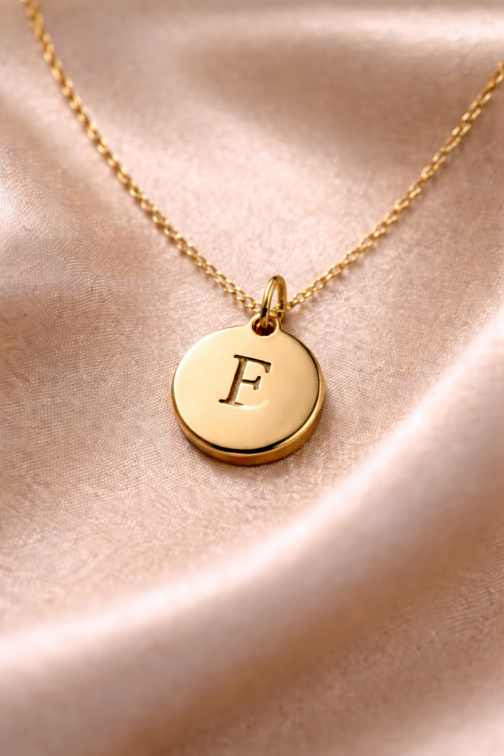 Heart Initial Necklace – 18K Gold Plated