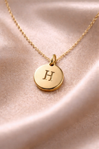 Heart Initial Necklace – 18K Gold Plated