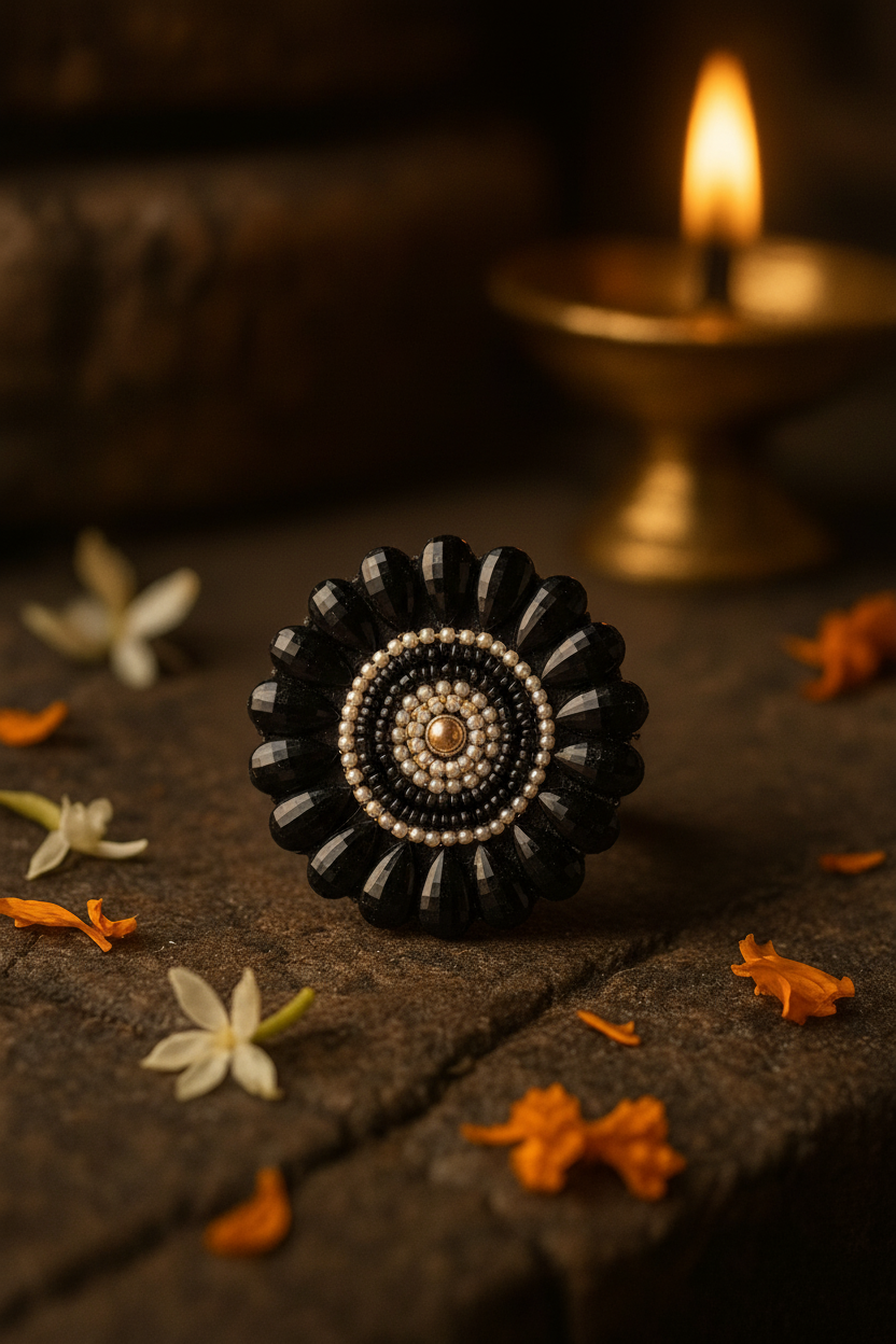 Rhinestone Sunflower Ring