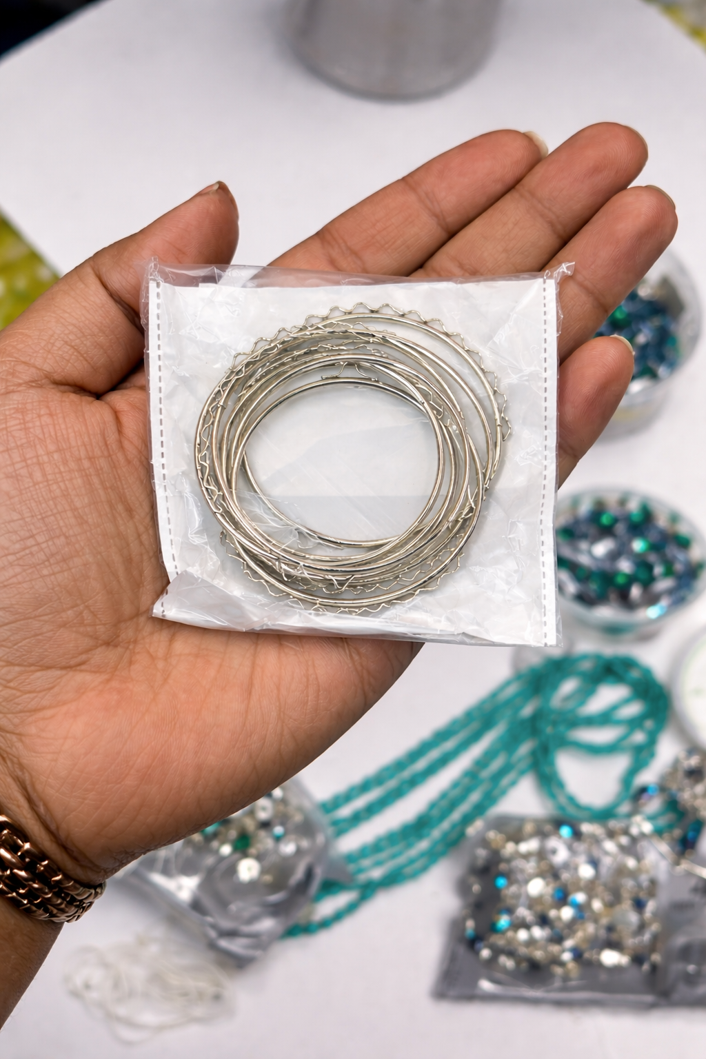 Silver earring making frame /Pairs